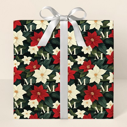 Pretty Poinsettia Wrapping Paper
