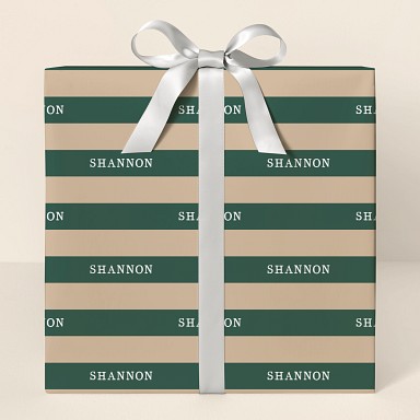 Holiday Stripes Wrapping Paper