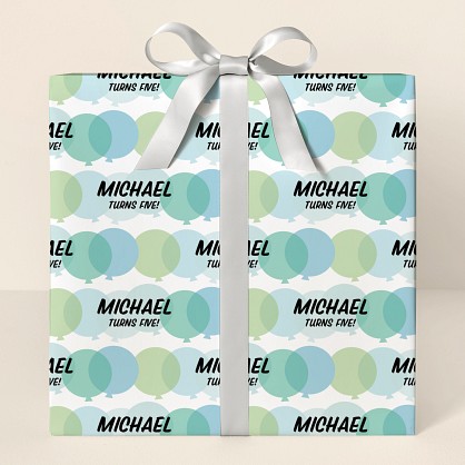 Balloon Bash Wrapping Paper