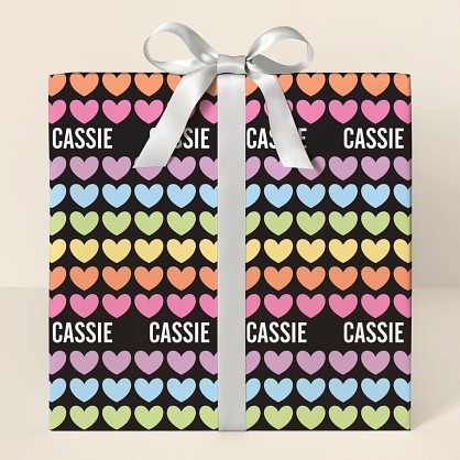 Colorful Hearts Wrapping Paper
