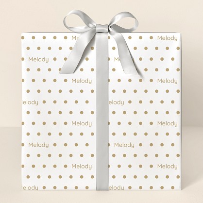 Dotted Name Wrapping Paper