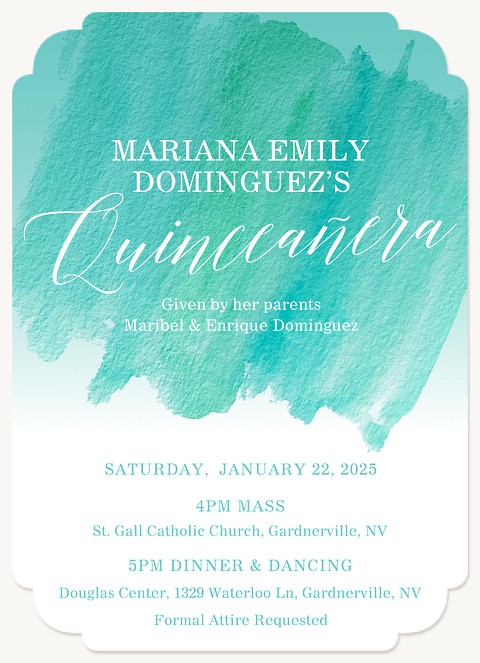 Oceanside Celebration Quinceañera Invitations