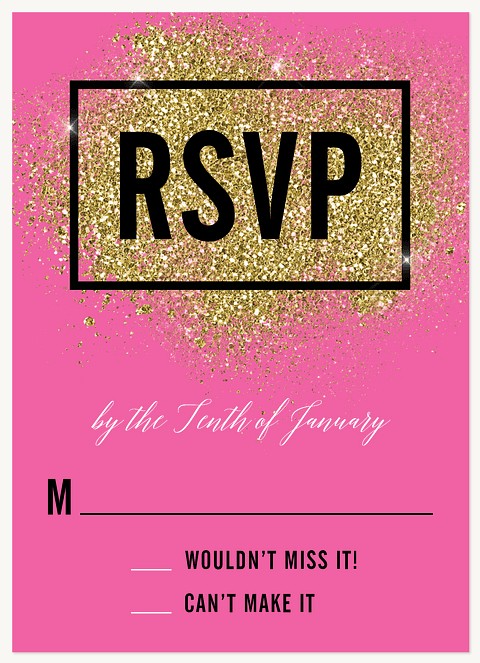 Modern Fashion Quinceañera RSVP Cards