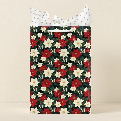 Pretty Poinsettia Gift Bag