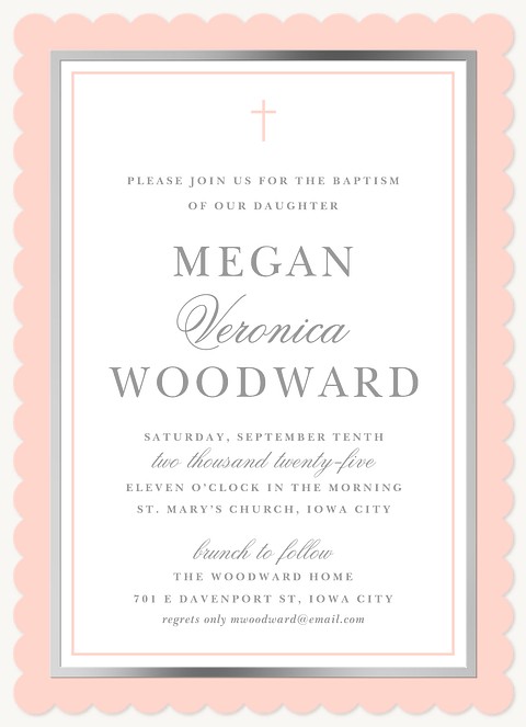 Genteel Frame Baptisms & Christening Invitations