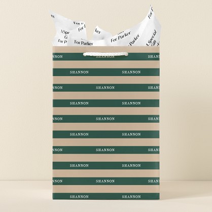 Holiday Stripes Gift Bag