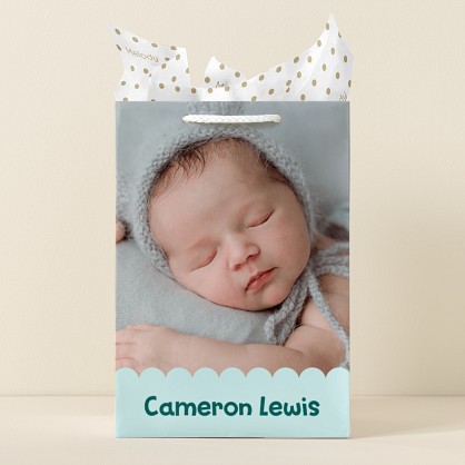 Baby Scalloped Photo Gift Bag