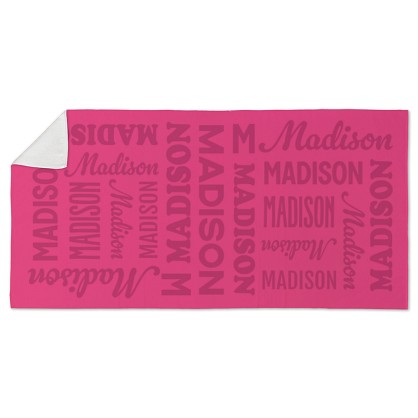 Tonal Name Beach Towel