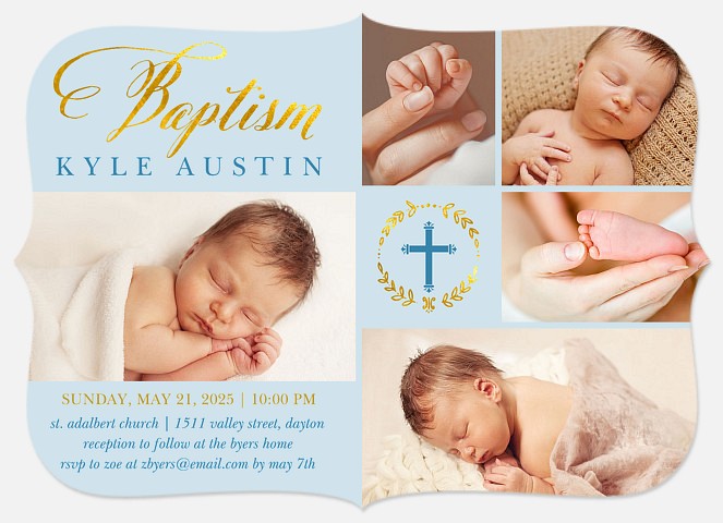 Bright Baptism Baptism Christening Invitations