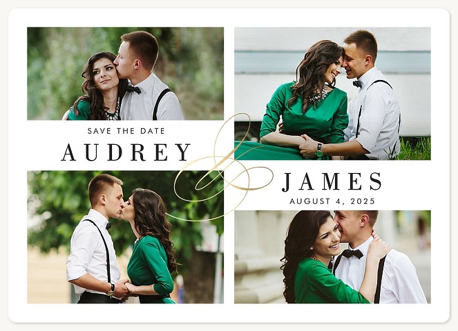 Elegant Collage Save the Date Magnets