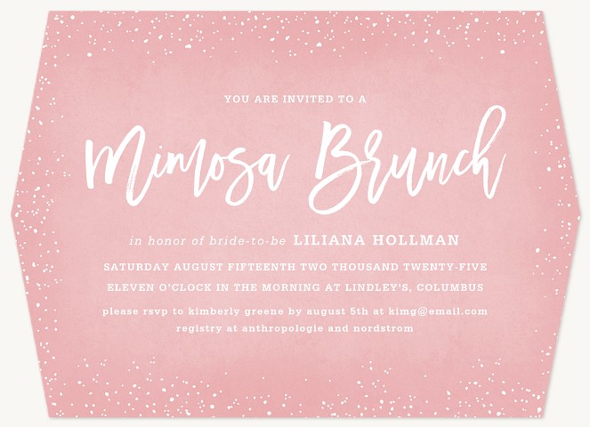 Sparkling Brunch Bridal Shower Invitations