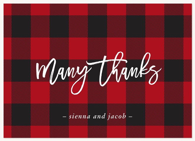 Buffalo Plaid Thank You Cards 