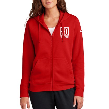 Nike® Women's Club Fleece Sleeve Swoosh Full-Zip Hoodie