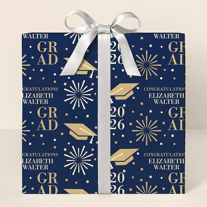 Starry Grad Wrapping Paper