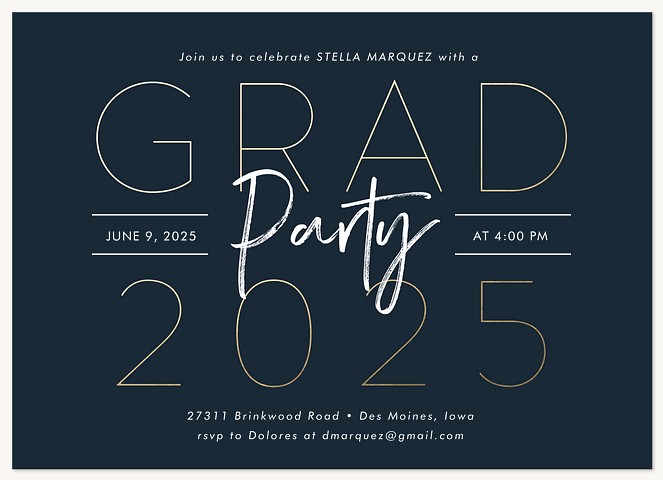 Stylish Mix Graduation Party Invitations