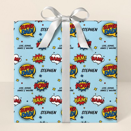 Super Dad Wrapping Paper