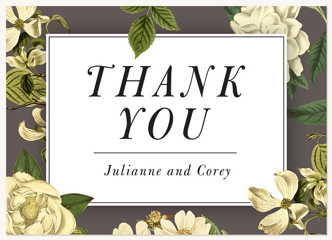 Vintage Garden Thank You Cards 