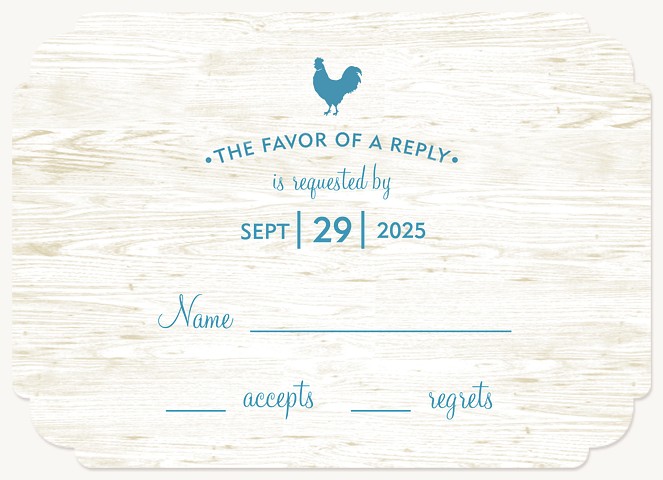 Barnyard Chic Wedding RSVP Cards