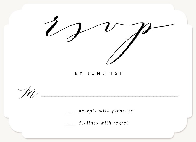 Stylish Celebration Wedding RSVP Cards