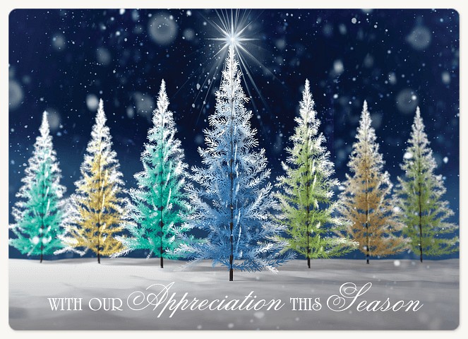 Sparkling Night Holiday & Christmas Magnet Cards