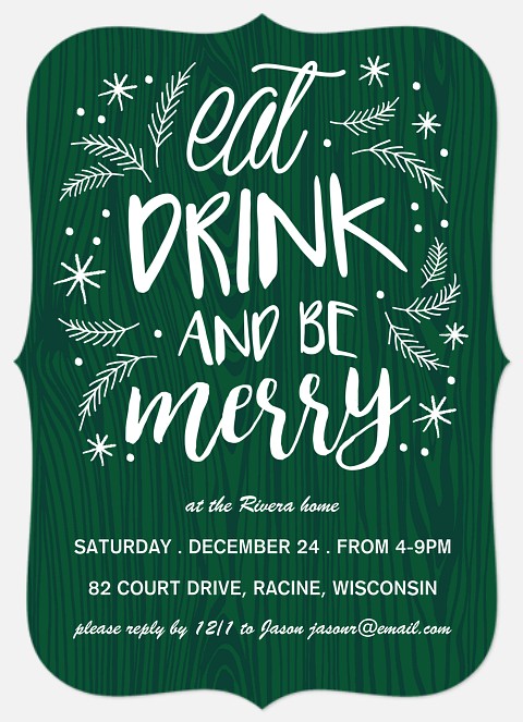 Festive Revelry Holiday Party Invitations