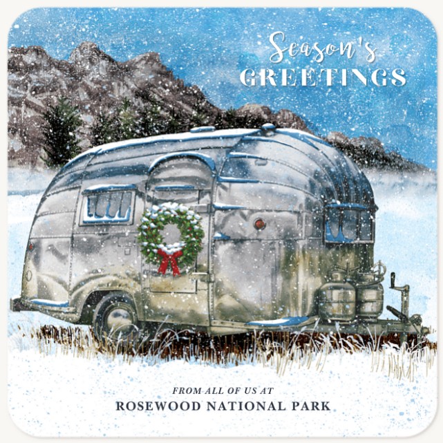 Winter Streamline Business Holiday Cards