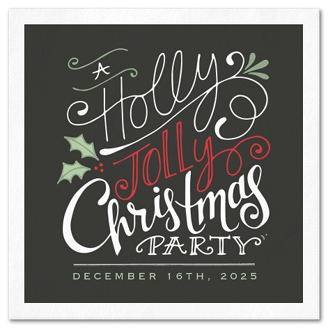 Holly Jolly Party Custom Napkins