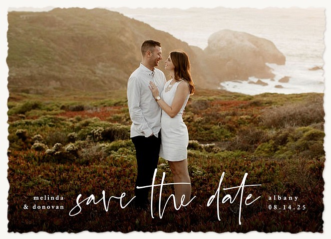 Boho Handwriting Save the Date Cards