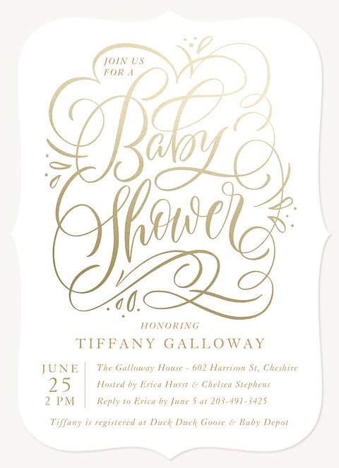 Fanciful Flourish Baby Shower Invites