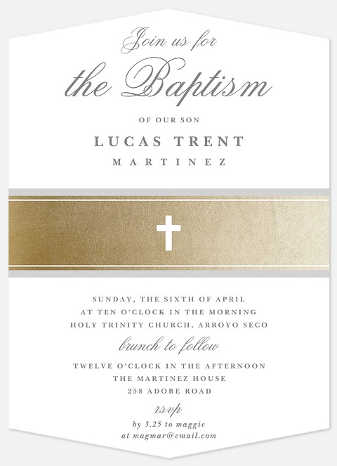 Formal Tradition Baptism Christening Invitations