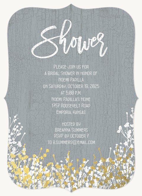 Winter Metallics Bridal Shower Invitations