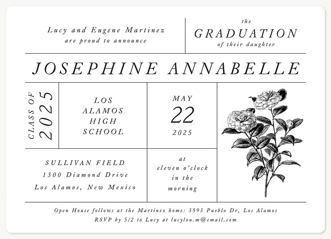 Floriculture Graduation Announcements