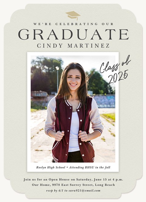 Classic Accomplishment Graduation Invitations