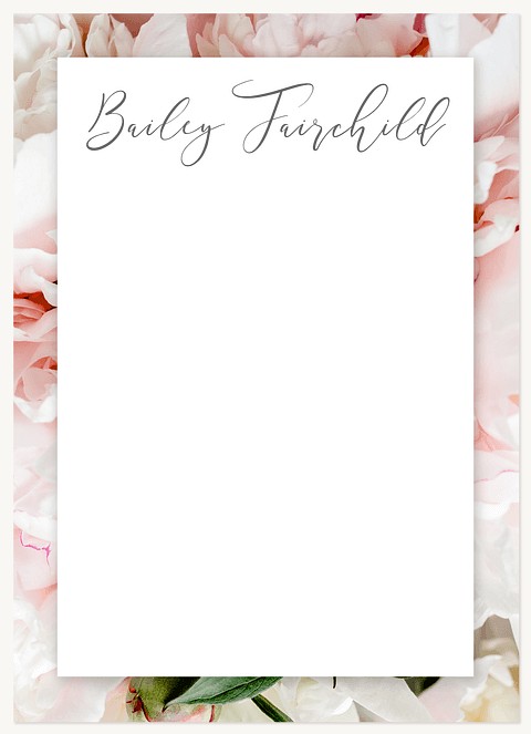 Peonies Baby Thank You Cards