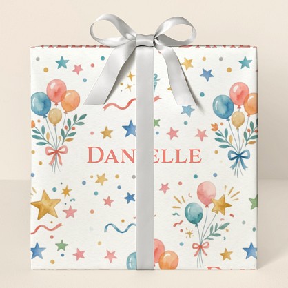 Personalized Watercolor Celebration Congratulations Wrapping Paper