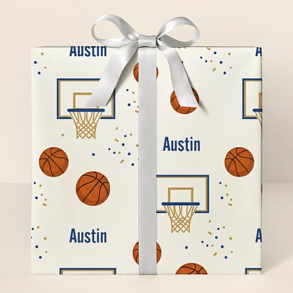 Personalized Basketball Congratulations Wrapping Paper