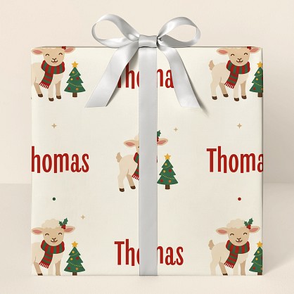 Festive Farm Animals Christmas Wrapping Paper