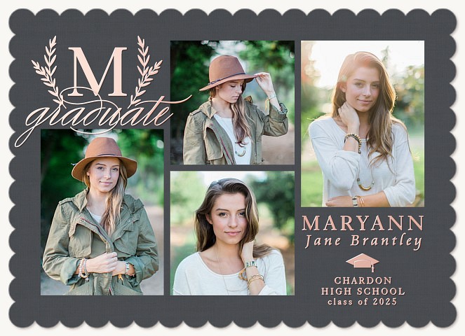 Monogram Elegance Graduation Announcements