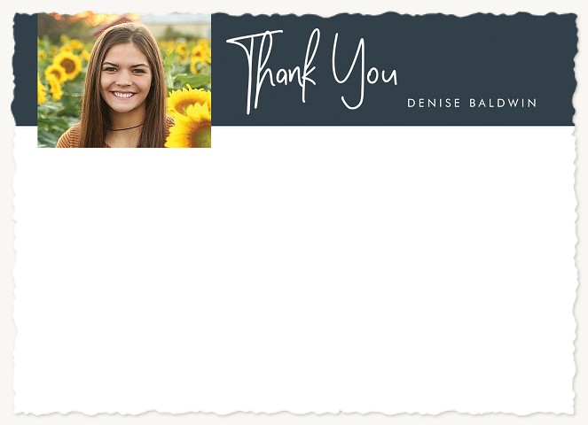 Modern Signature Graduation Thank You Cards