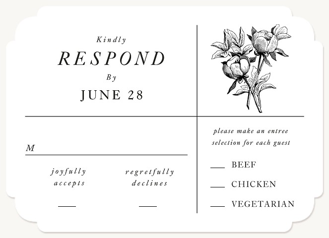 Floriculture Wedding RSVP Cards