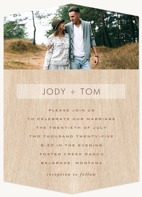 Simple Pine Wedding Invitations