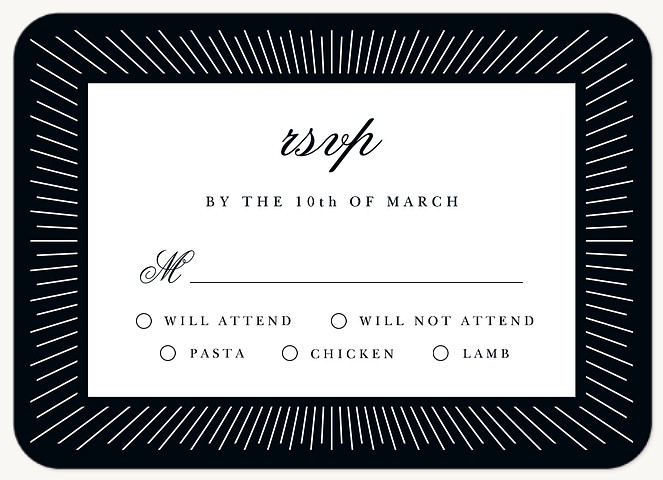 Radiance Wedding RSVP Cards