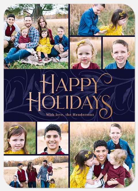 Gilded Elegance Holiday Photo Cards