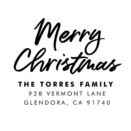 Merry Script | Custom Rubber Stamps