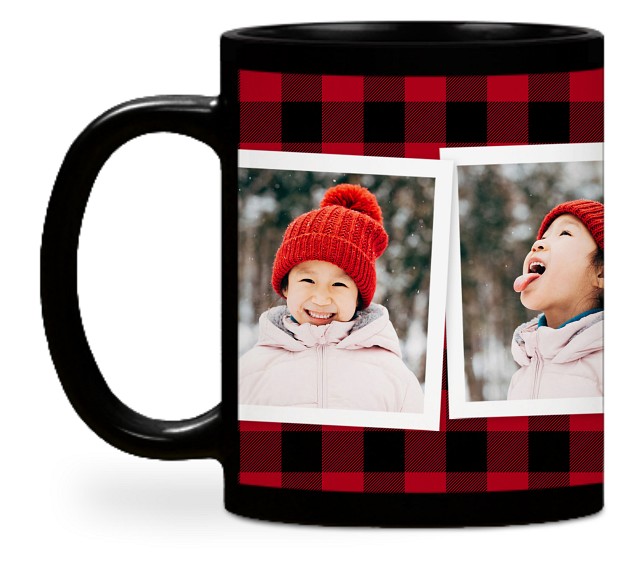 Plaid Collage Custom Mugs