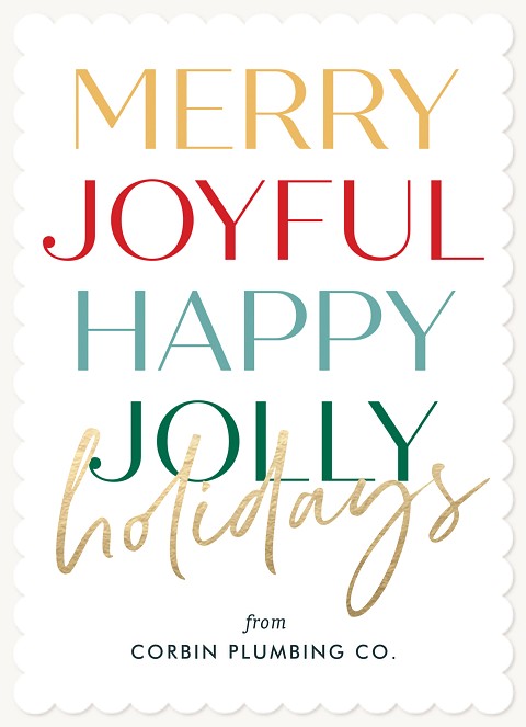 Happy Greetings Business Holiday Cards