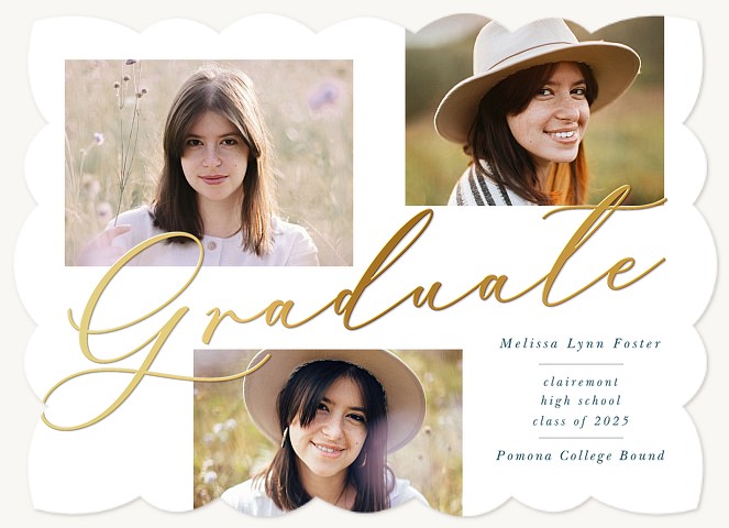 Fanciful Script Graduation Invitations