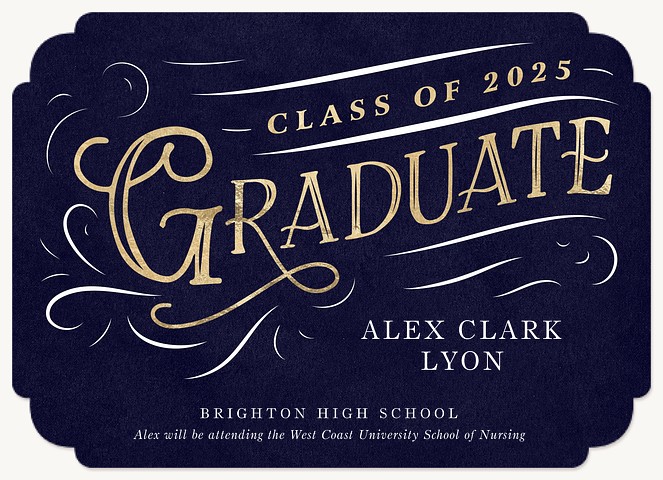 Ornamental Banner Graduation Announcements