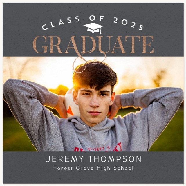 Simple Cap Graduation Announcements