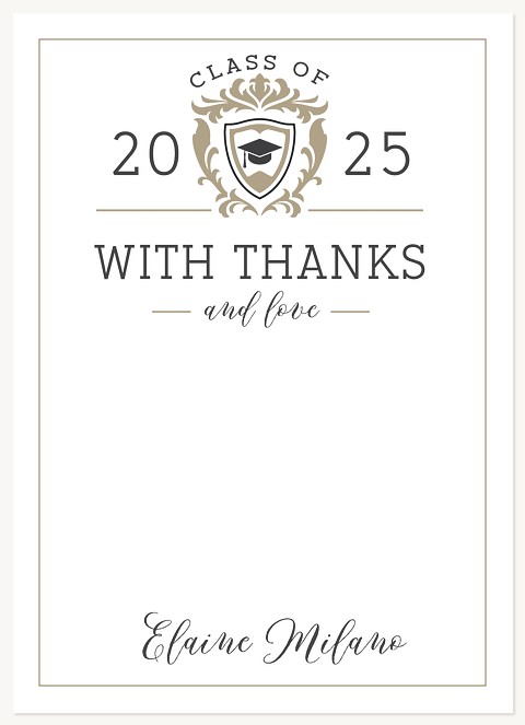 Collegiate Scholar Graduation Thank You Cards